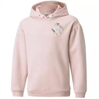 PUMA Alpha Hoodie FL megztinis šviesiai rožinis vaikams 116 cm