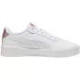 PUMA Carina 2.0 GirlPower moteriški madingi sportbačiai - Puma White/Puma Black/Rose Gold - EU 38
