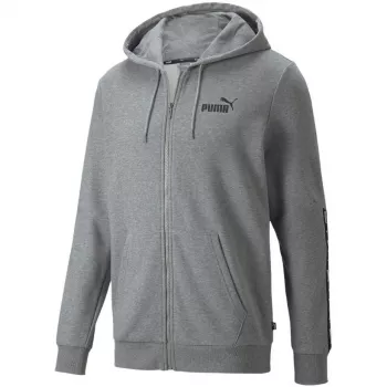 PUMA ESS+ Tape Full-Zip Hoodie TR vyriškas vidutinio pilkumo Heather