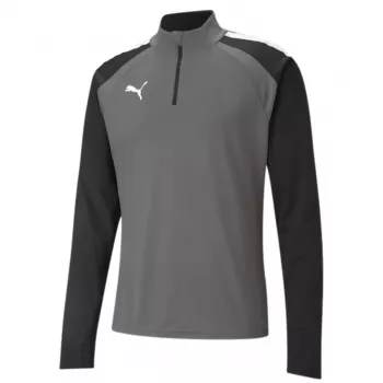 PUMA teamLIGA 1/4 vyriškas megztinis su užtrauktuku, pilkai-juodas