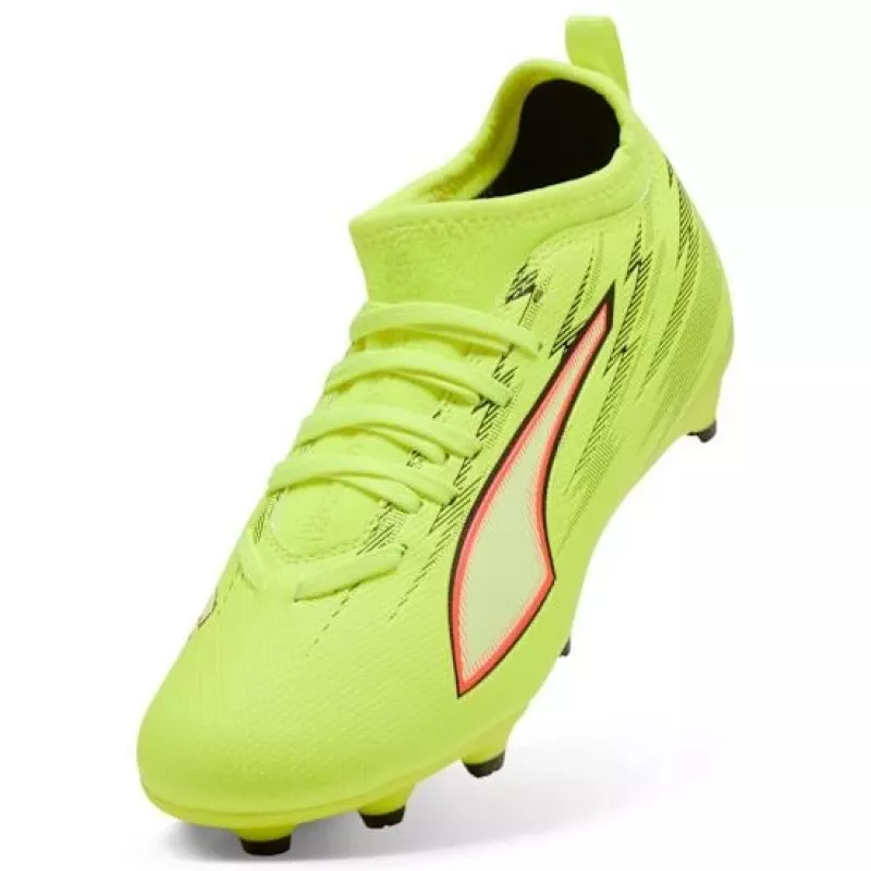 Puma Ultra 6 Match FG/AG jaunimo futbolo bateliai juoda balta raudona, dydis EU 36