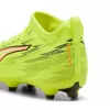 Puma Ultra 6 Match FG/AG vaikiški futbolo bateliai juodi balti Fire Orchid 38 dydis