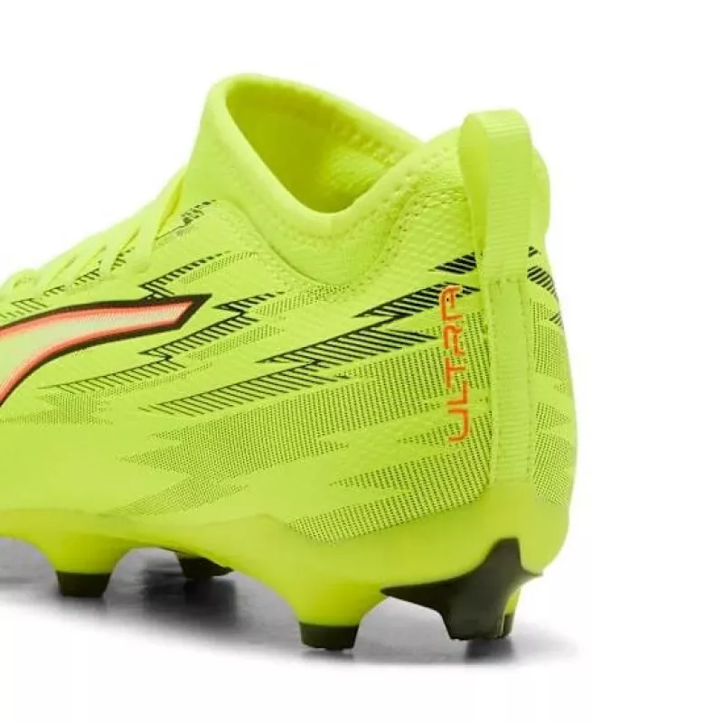 Puma Ultra 6 Match FG/AG vaikiški futbolo bateliai juodi balti Fire Orchid 38 dydis