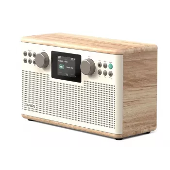 PURE ACOUSTICS Pure Classic H6 skaitmeninis radijas, DAB+/FM/interneto radijas, Bluetooth, Cotton White/Oak (ES/JK)