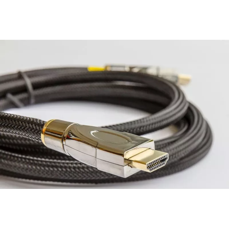 PYTHON GC-M0022 20m Active High-Speed HDMI Cable with Ethernet, 4K2K/UHD, Redmere Chipset, Gold-Plated Contacts, OFC, Nylon Braided, Black