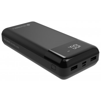 GoGEN PB300001B išorinė baterija, 30000 mAh, USB-C PD 20 W, LCD, juoda