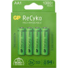 GP ReCyko AA NiMH akumuliatoriai, 1300 mAh, 1,2 V, 4 vnt.