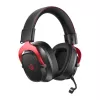 QCY Heroad VT200 žaidimų ausinės – juodos ir raudonos, 50 mm tvarkyklės, virtualus 7.1 garsas, RGB LED, USB-A