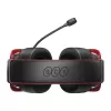 QCY Heroad VT200 žaidimų ausinės – juodos ir raudonos, 50 mm tvarkyklės, virtualus 7.1 garsas, RGB LED, USB-A