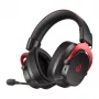 QCY Heroad VT200 žaidimų ausinės – juodos ir raudonos, 50 mm tvarkyklės, virtualus 7.1 garsas, RGB LED, USB-A