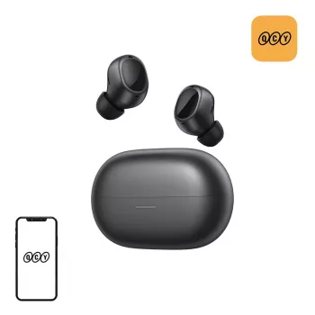 QCY Melobuds A30 belaidės ausinės (juodos) - aktyvus triukšmo slopinimas, Bluetooth 5.3, IPX5, 30H baterija