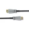 Qoltec 50472 High-Speed HDMI laidas su Ethernet 20m 4K@60Hz 18Gbps auksuoti jungtys juoda ir sidabrinė