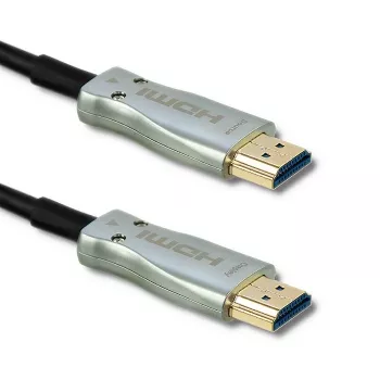 Qoltec 50472 High-Speed HDMI laidas su Ethernet 20m 4K@60Hz 18Gbps auksuoti jungtys juoda ir sidabrinė