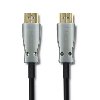 Qoltec 50474 HDMI 1.4 didelės spartos kabelis su Ethernet, 30 m, paauksuotomis jungtimis, trigubu ekranavimu, juodas/sidabrinis