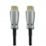 Qoltec 50474 HDMI 1.4 didelės spartos kabelis su Ethernet, 30 m, paauksuotomis jungtimis, trigubu ekranavimu, juodas/sidabrinis