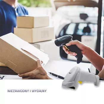 Qoltec 50877 1D lazerinis brūkšninių kodų skaitytuvas USB baltas