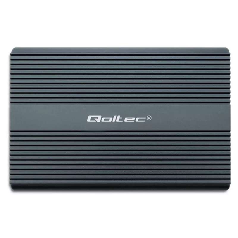 Qoltec Dual M.2 NVMe SATA SSD korpusas su USB-C 3.2 Gen 2, be įrankių aliuminis, palaiko 2x2TB, UASP, TRIM, 10Gbps