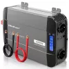 Qoltec grynos sinusoidės keitiklis 12V į 230V 2000W/4000W su LCD, USB, USB-C, suderinamas su LiFePO4/GEL/AGM