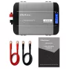 Qoltec grynos sinusoidės keitiklis 12V į 230V 2000W/4000W su LCD, USB, USB-C, suderinamas su LiFePO4/GEL/AGM
