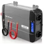 Qoltec grynos sinusoidės keitiklis 12V į 230V 2000W/4000W su LCD, USB, USB-C, suderinamas su LiFePO4/GEL/AGM