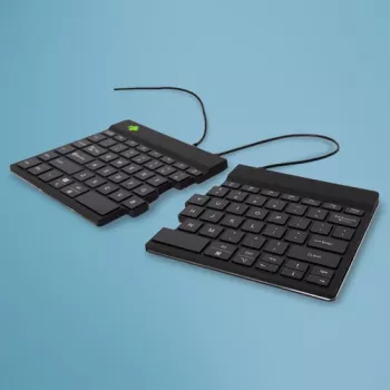 R-Go Split Break ergonominė klaviatūra, US išdėstymas, laidinė, juoda