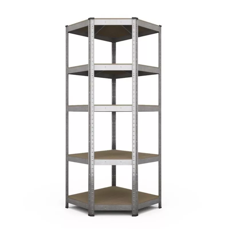RACK BUDGET RANGULAR 180X90X45CM - 5 lentynų, pilka, bevaržtis surinkimas