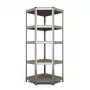 RACK BUDGET RANGULAR 180X90X45CM - 5 lentynų, pilka, bevaržtis surinkimas