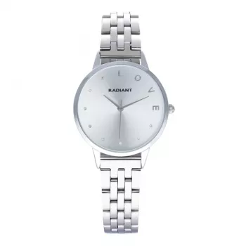RADIANT MAN RA609201PT Analoginis kvarcinis laikrodis 34mm juodas ciferblatas odinis dirželis