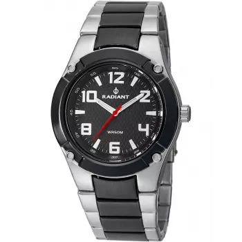 RADIANT Vyriškas laikrodis RA318201 (48mm) - Nerūdijantis plienas, juodas ciferblatas, kvarcinis analoginis