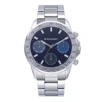 RADIANT vyriškas laikrodis RA604702 (45 mm) – nerūdijančio plieno tinklelio dirželis, juodas ciferblatas