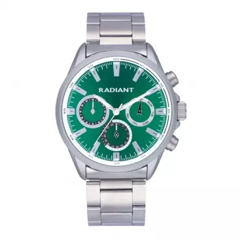 RADIANT RA589702 Vyriškas analoginis kvarcinis laikrodis 44mm Nerūdijantis plienas Sidabrinis Juodas