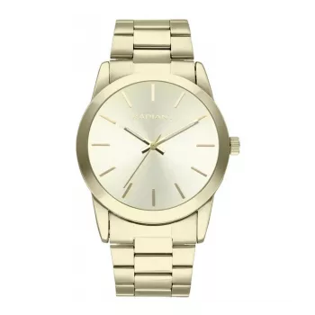 RADIANT RA605204 Vyriškas analoginis kvarcinis laikrodis 42mm Nerūdijantis plienas Juodas ciferblatas Sidabrinė apyrankė