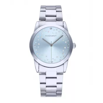 RADIANT RA606202 Vyriškas kvarcinis analoginis laikrodis 36mm sidabrinis nerūdijančio plieno Milano tinklelio apyrankė