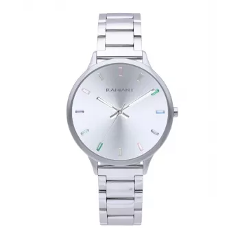 RADIANT RA608201 Vyriškas analoginis kvarcinis laikrodis 38mm nerūdijantis plienas mėlynas ciferblatas sidabrinė apyrankė