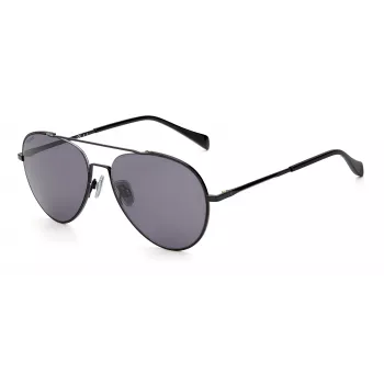 RAG&BONE MAN akiniai RNB1036GS8075 juodi pilki stačiakampiai 58mm