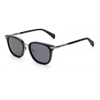 Rag & Bone RNB6000/S Akiniai Unisex 52/19/145 mm Juodas Rėmas Tamsiai Pilki Lęšiai