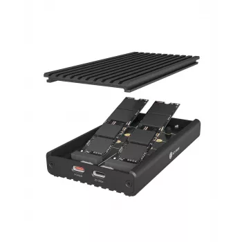 Raidsonic IB-2817M-C32 Išorinis korpusas 2x NVMe SSD su USB 3.2 Gen 2x2 Type-C