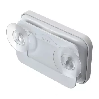 RAINPOINT BALDRTHERM B0549STH vonios laikmatis su temperatūros ir drėgmės matuokliu, IP24 atsparus purslams, atgalinis / į priekį skaičiavimas, LCD foninis apšvietimas, pritvirtinimas siurbtuku / stovas / tvirtinimas prie sienos