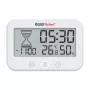 RAINPOINT BALDRTHERM B0549STH vonios laikmatis su temperatūros ir drėgmės matuokliu, IP24 atsparus purslams, atgalinis / į priekį skaičiavimas, LCD foninis apšvietimas, pritvirtinimas siurbtuku / stovas / tvirtinimas prie sienos