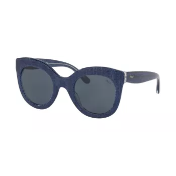 Ralph Lauren moteriški akiniai nuo saulės PH4148-578787 Havana acetatinis rėmelis rudi gradientiniai lęšiai 49mm