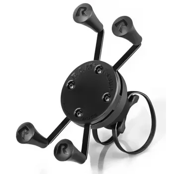 RAM MOUNTS X-Grip Rail EZ-On su pasukamu laikikliu – universalus išmaniojo telefono laikiklis bėgiams ir strypams (RAP-274-1-UN7U)