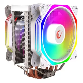 Rampage Octagon C60 CPU Cooler LGA 1700/AM5 1800RPM 2x120mm ARGB White