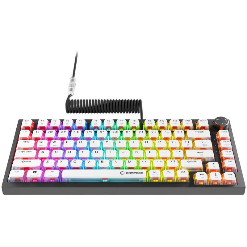 Rampage Zenith Pro 8000Hz Wired Gaming Keyboard, Hall Effect, RGB, Gateron KS-20, Black