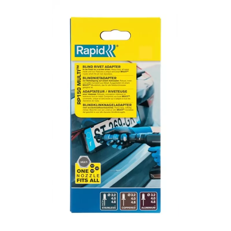 RAPID RP150M 7-in-1 USB-C Daugiafunkcis Adapteris su 4K HDMI, 100W PD, Gigabit Ethernet, 2x USB-A 3.0, SD/MicroSD Kortelių Skaitytuvu - Pilka