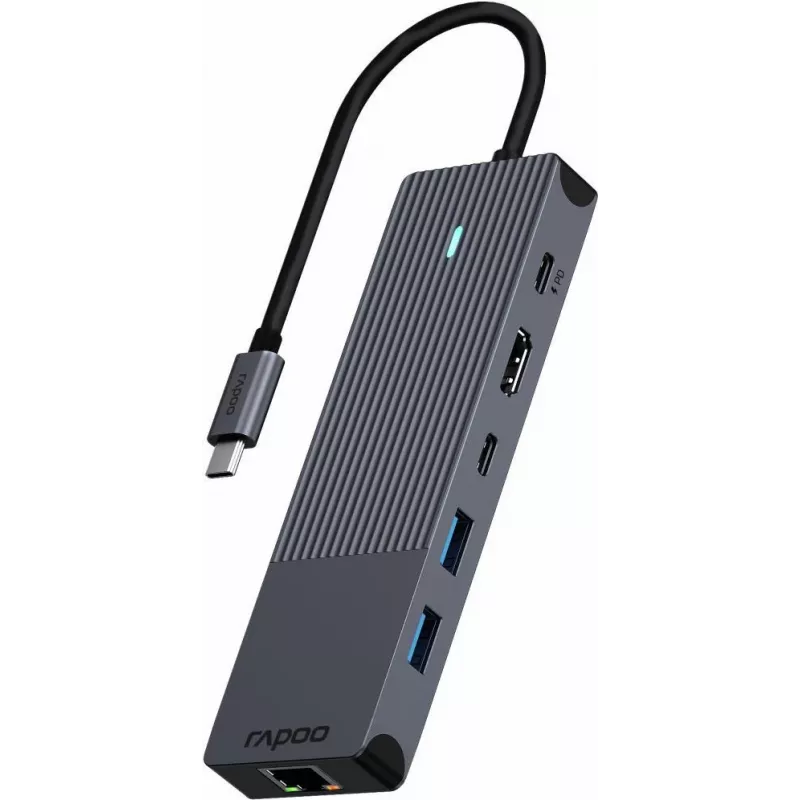 Rapoo UCM-2002 USB-C adapteris, HDMI, RJ-45, USB 3.2 Gen 1 (00217689)