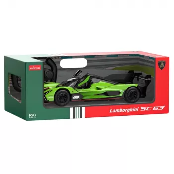 Rastar Lamborghini SC63 nuotolinio valdymo lenktyninis automobilis RC žalias 1:14