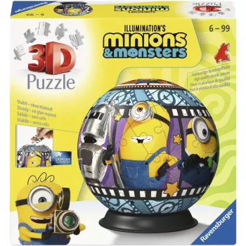 RAVENSBURGER 3D Puzzleball Minions 3 – 72 dalys