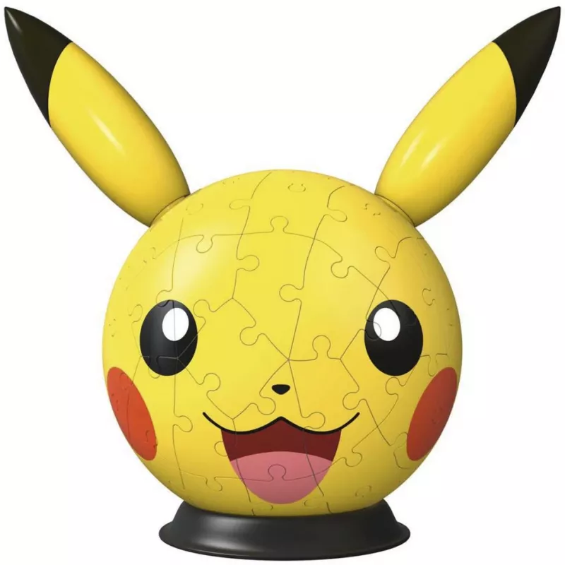 Ravensburger 3D Puzzleball Pokémon Pikachu su ausimis - 54 dalys
