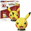 Ravensburger 3D Puzzleball Pokémon Pikachu su ausimis - 54 dalys