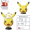 Ravensburger 3D Puzzleball Pokémon Pikachu su ausimis - 54 dalys